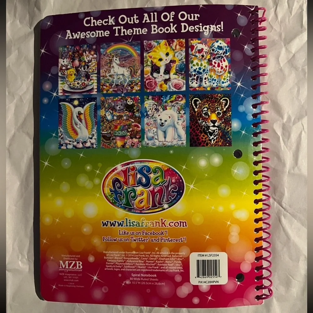 Lisa Frank Unicorn Notebook